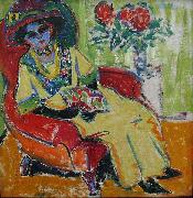 Ernst Ludwig Kirchner Sitting Woman USA oil painting artist